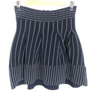 Maje Josette Jacquard navy blue stretch skirt Sz 1